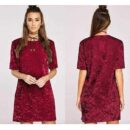 Mirage Crinkled Velvet Cocktail Dress